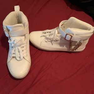White high top sneakers